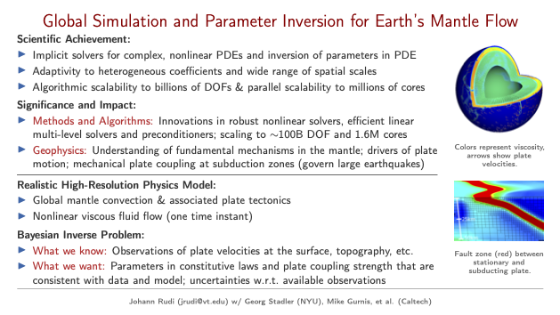 Highlights slide: Inference for Earth's mantle